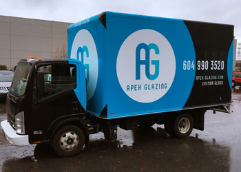 Logo And Truck Wrap For Apex Glazing